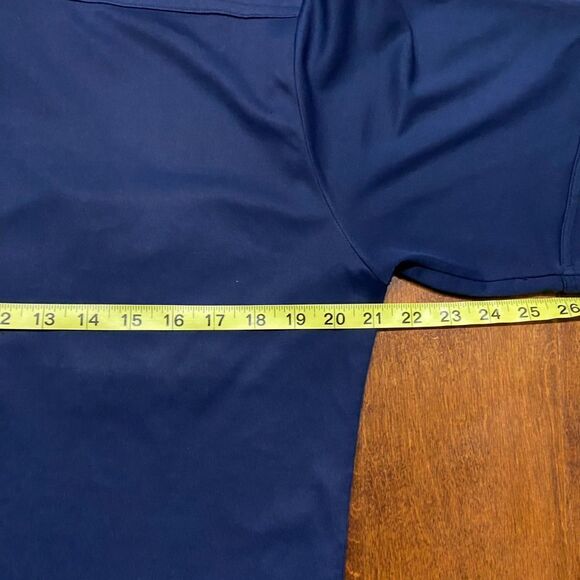 Unbranded Vintage 70s Casual Button Front Navy Polyester Shirt Men's Size Large - Picture 7 of 8